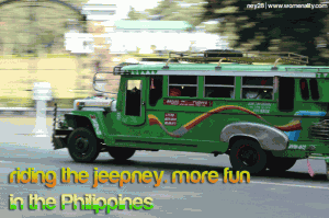Riding the Jeepney. It's More fun in the Philippines.