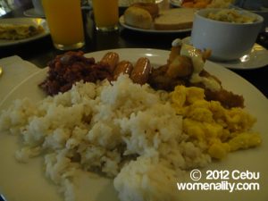 Crown Regency Breakfast - Closer look of fried rice and sausage